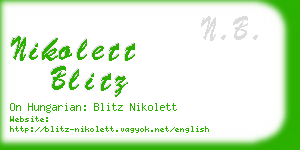 nikolett blitz business card